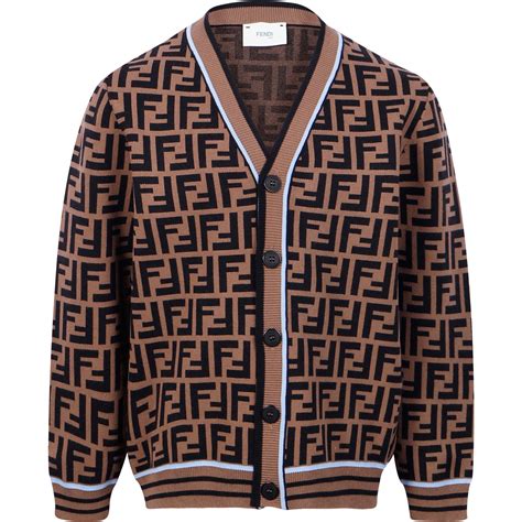 fendi print cardigan